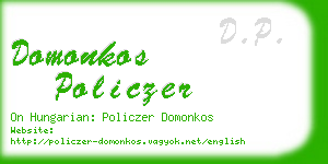 domonkos policzer business card